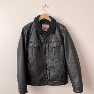 Levi’s Leather Men Jacket, Men Size Small, Black